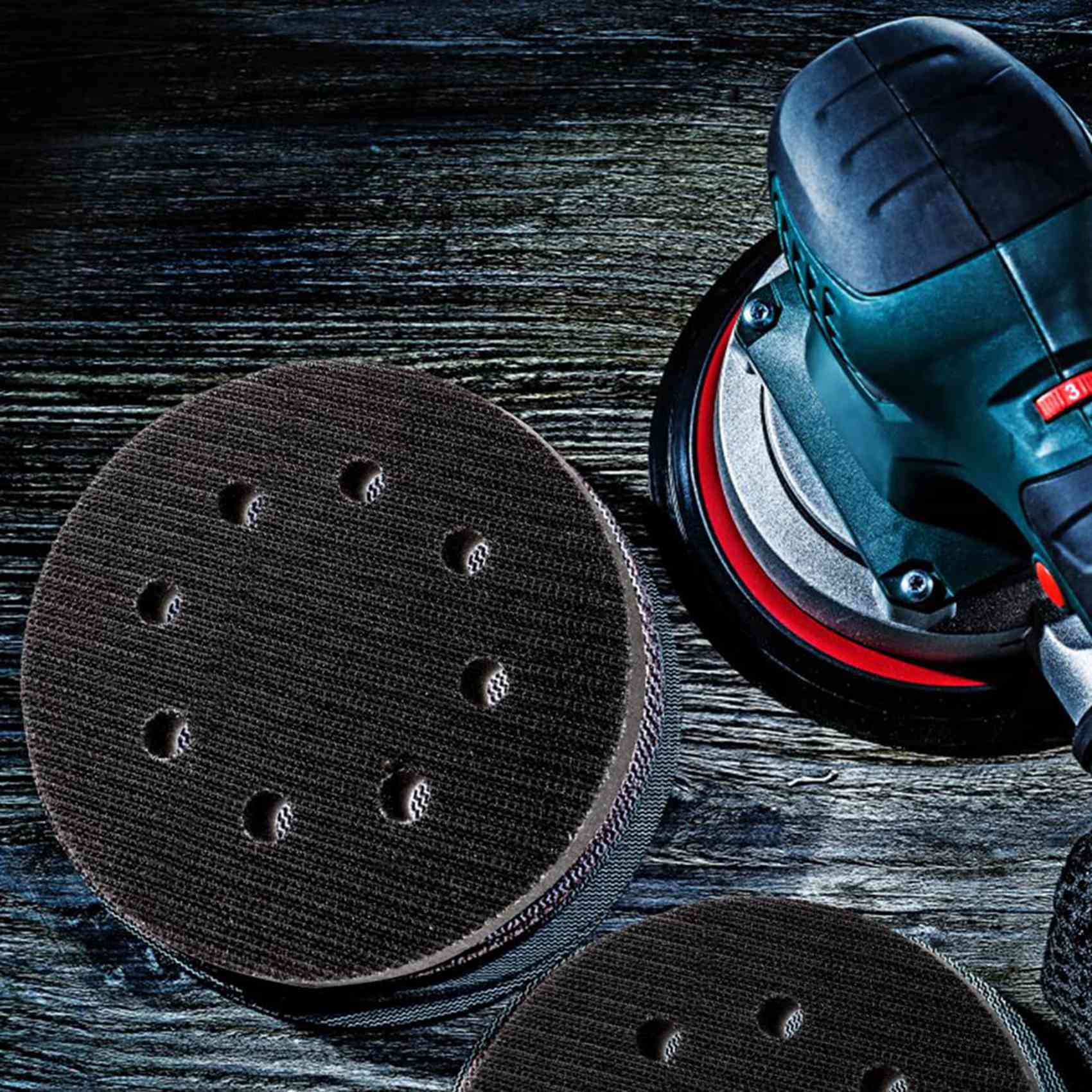 20 Pack Soft Density Interface Pads 5 Inch 8 Holes Hook and Loop Sponge Cushion Buffer Backing Pad Foam Interface Pads
