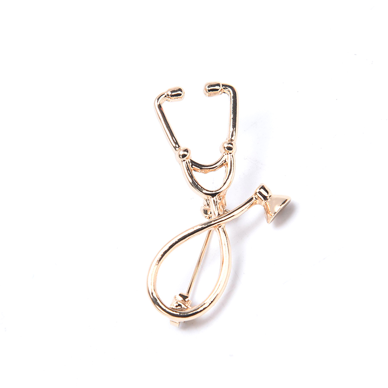 Fashion Trend Brooch Doctor Nurse's Stethoscope Brooch Medical Jewelry Pin. 