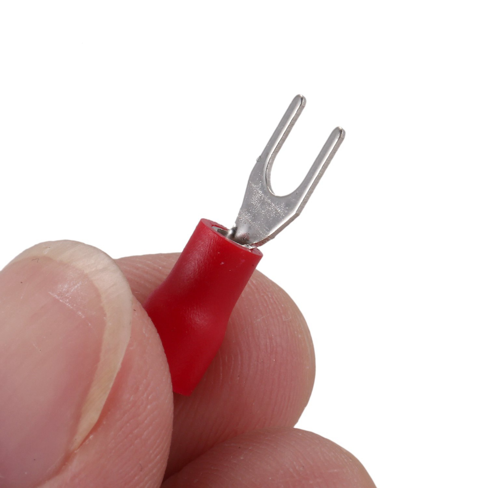 200 Pcs 4mm Fork AWG 22-16 Pre Insulated Terminal Cable Lug. 