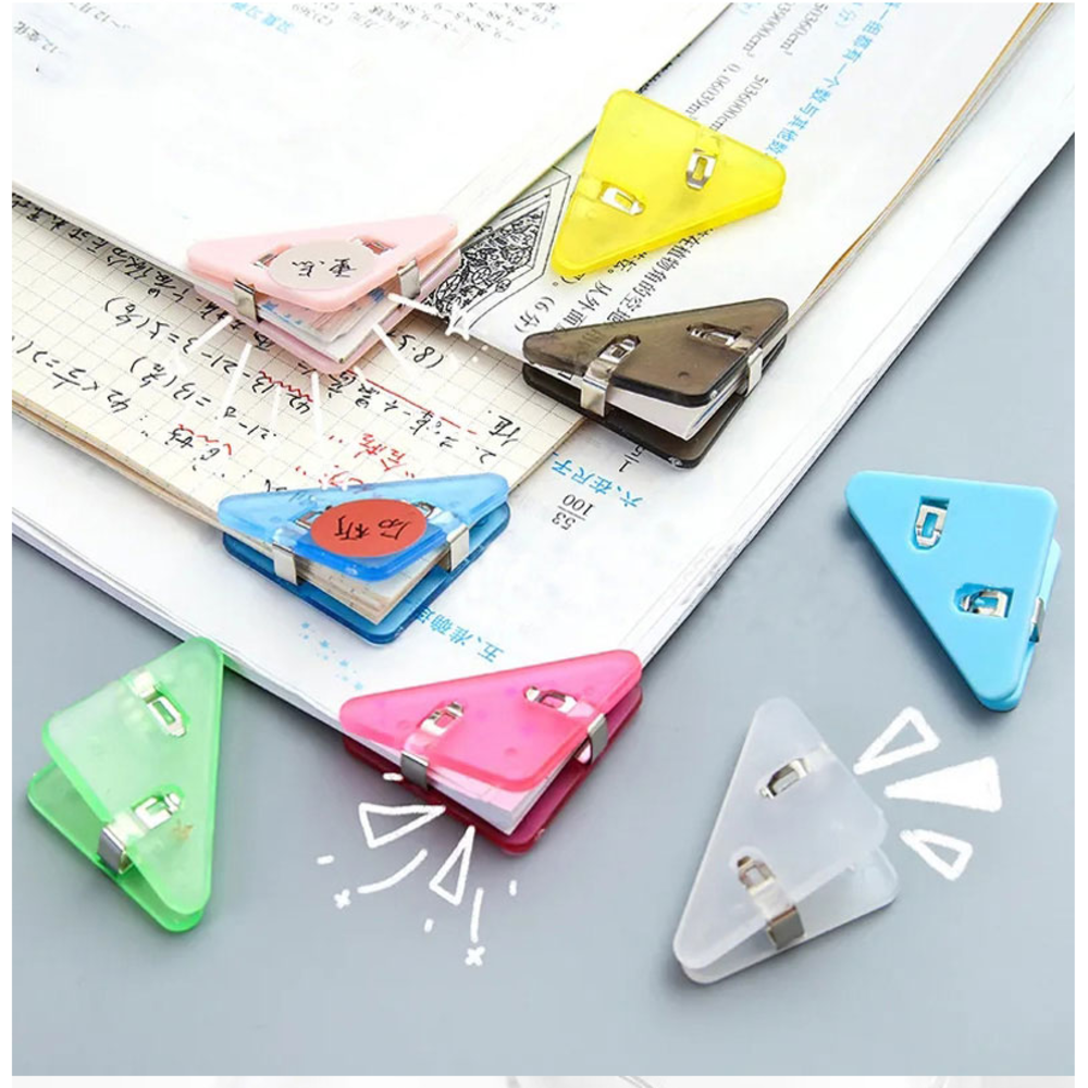 Mini Color Corner Clip Set and Solid Color Page Clips Paper Clip Clip File Index Photo Office School. 