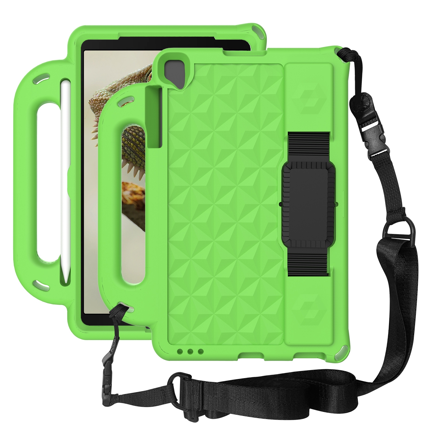 (New)For Lenovo M10 X306X / X306F Diamond Series EVA Anti-Fall Shockproof Sleeve Protective Shell Case with Holder & Strap