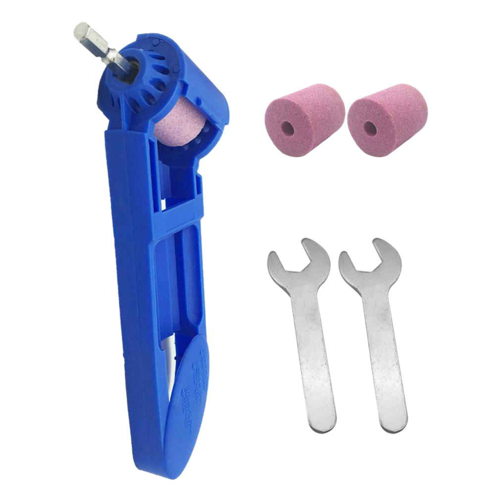 Drill Sharpener 2-12.5mm Portable Corundum Grinding Wheel Tool Drill Polishing Grinder Grinding Wheel Sharpener Sharpener(Blue)