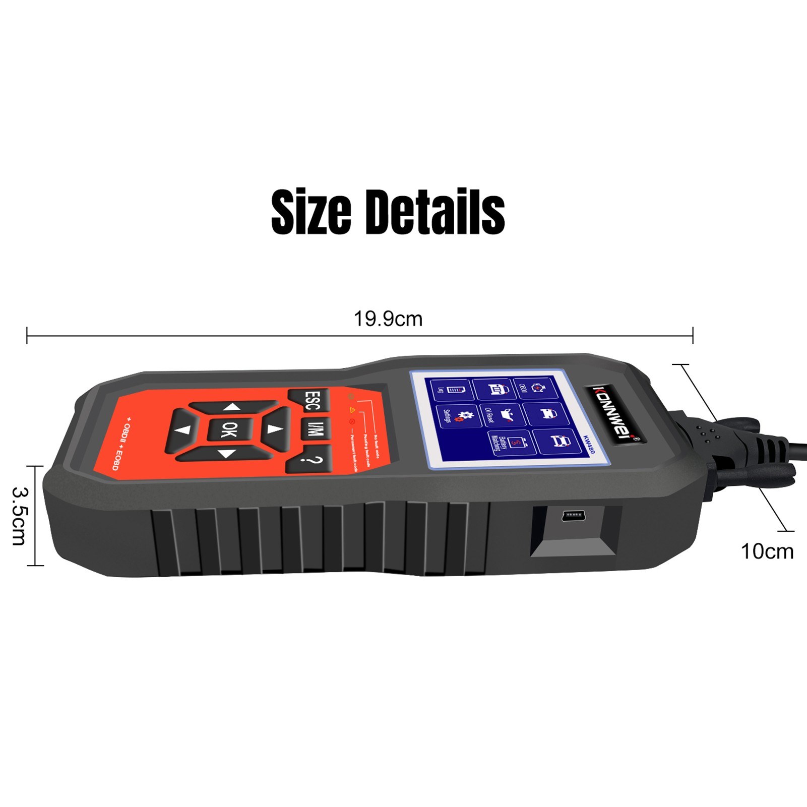 KONNWEI KW480 All System OBDⅡ Scanner Diagnostic Tool(Only Supports English). 