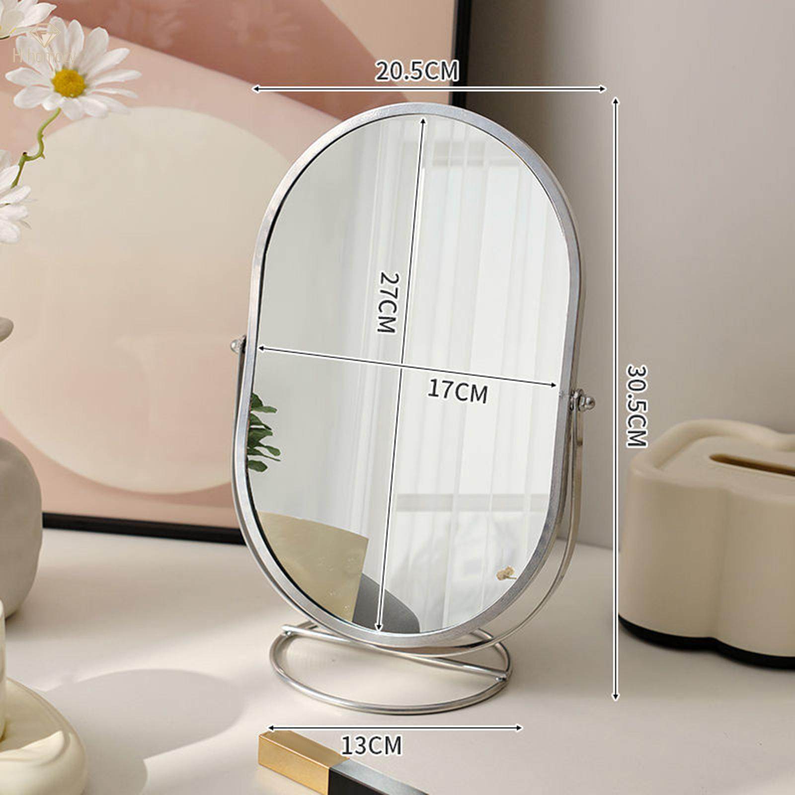 Desktop Stand Mirror Small Tabletop Dressing Mirror for Desktop Bedroom Dorm. 
