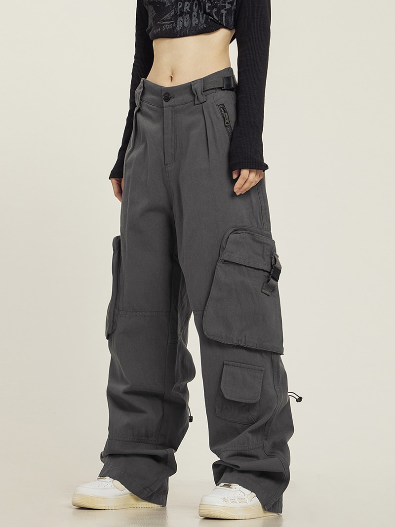 Vintage 90S Oversized Baggy Cargo Pants Women Fashion Low Waist Trousers Four Seasons Overalls Straight Jeans Women Fairycore. 