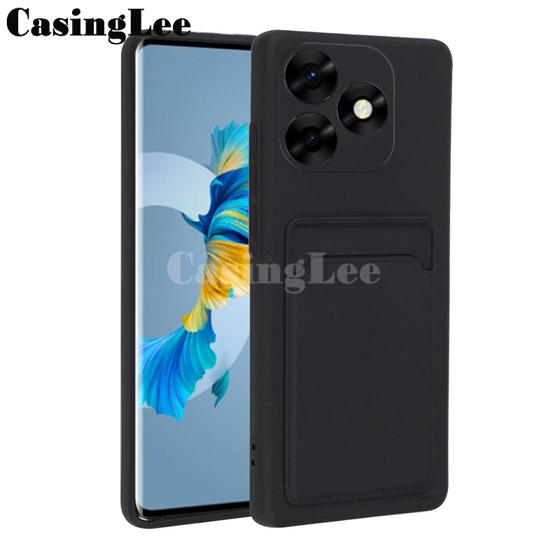 For infinix Smart 8 Pro case Soft Card Holder Slot Silicone Wallet Cover For infinix Smart8 Pro Back Cover Phone cases. 