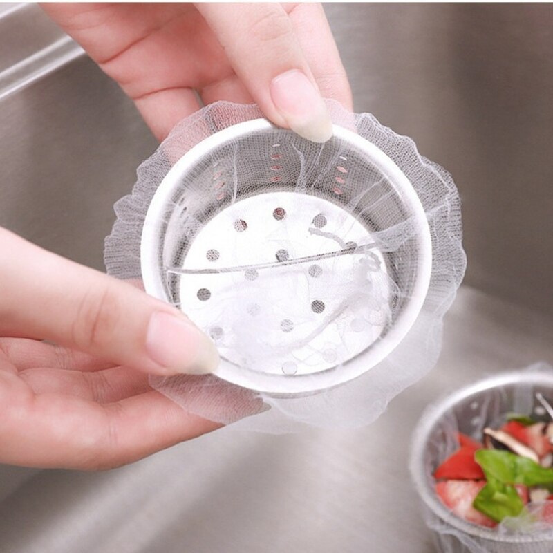 30/100pcs Disposable Kitchen Sink Filters Sewer Drain Anti-blocking Garbage Bags Pool Leak Mesh Strainer Garbage Net Rubbish Bag. 