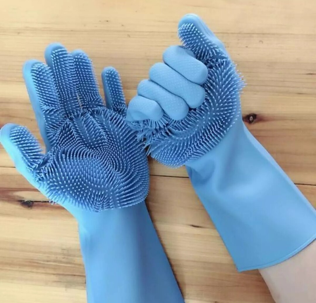 Silicon Dish Washing Kitchen Hand Gloves-1 Piece