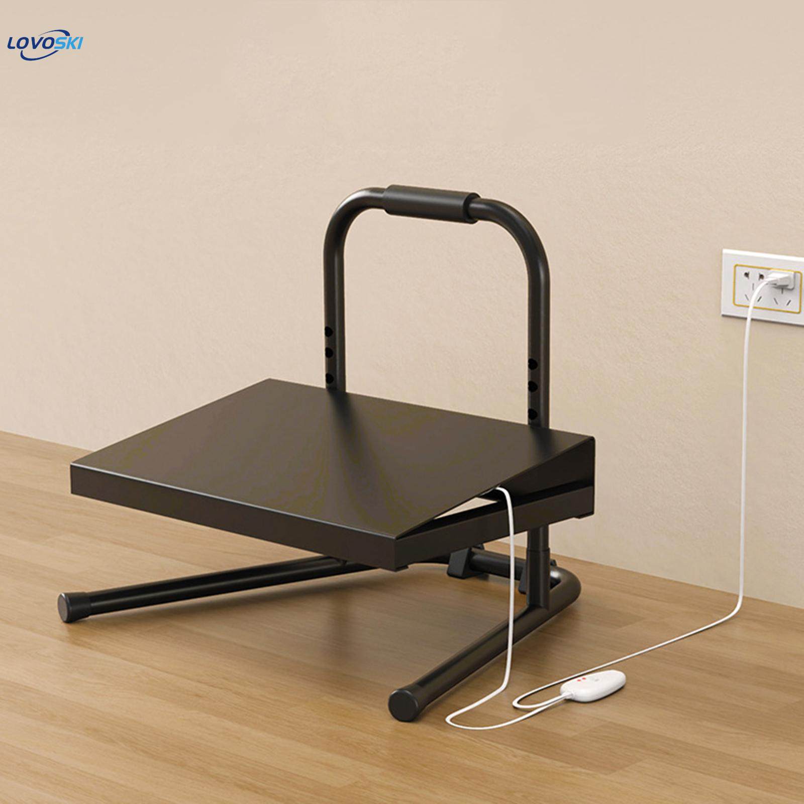 Under Desk Footrest with 6 Adjustable Heights for Home Office Computer Desk Heated Foot Stool. 