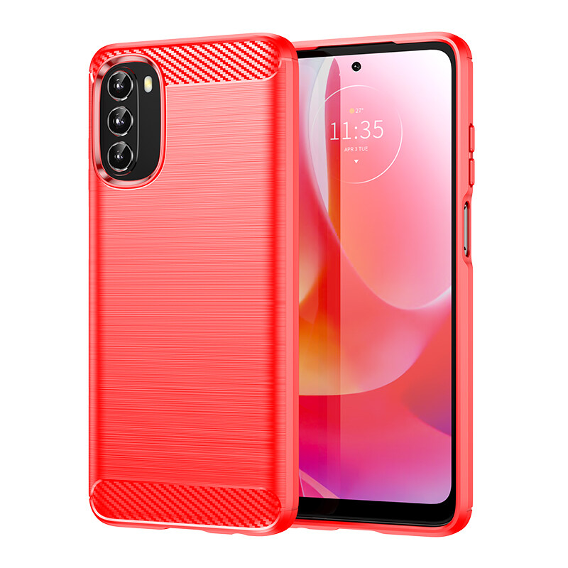 lthmy for Motorola Moto G 5G 2022 Case Carbon Fiber TPU Soft Silicone Back Cover Armor Phone Case Casing