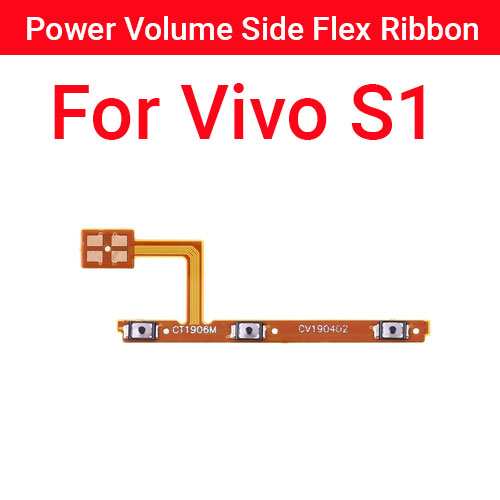 New Power Volume Side Button Flex Cable For Vivo S1 Power ON OFF Volume Up Down Side Buttons Key Replacement parts. 