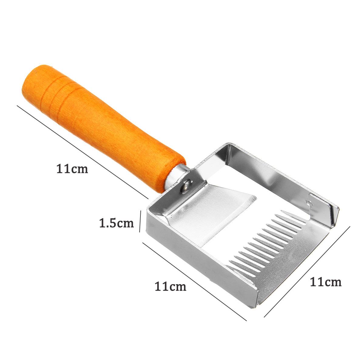 【New collection choose】---Stainless Steel Bee Hive Uncapping Honey Fork Scraper Shovel Tool Wood Handle. 