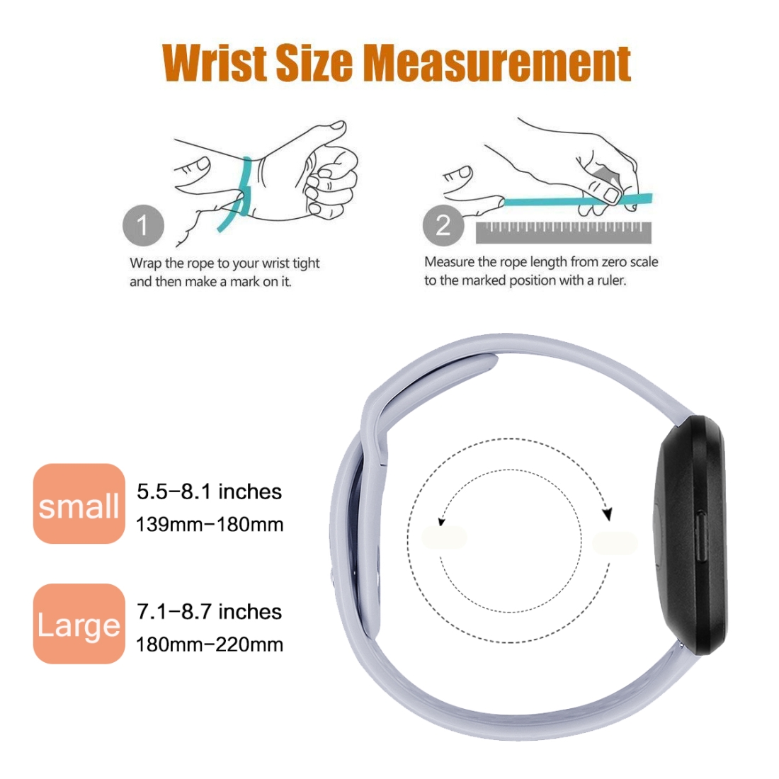 For Fitbit Versa 2 / Fitbit Versa / Fitbit Versa Lite Solid Color Silicone Watch Band, Size:L(White). 