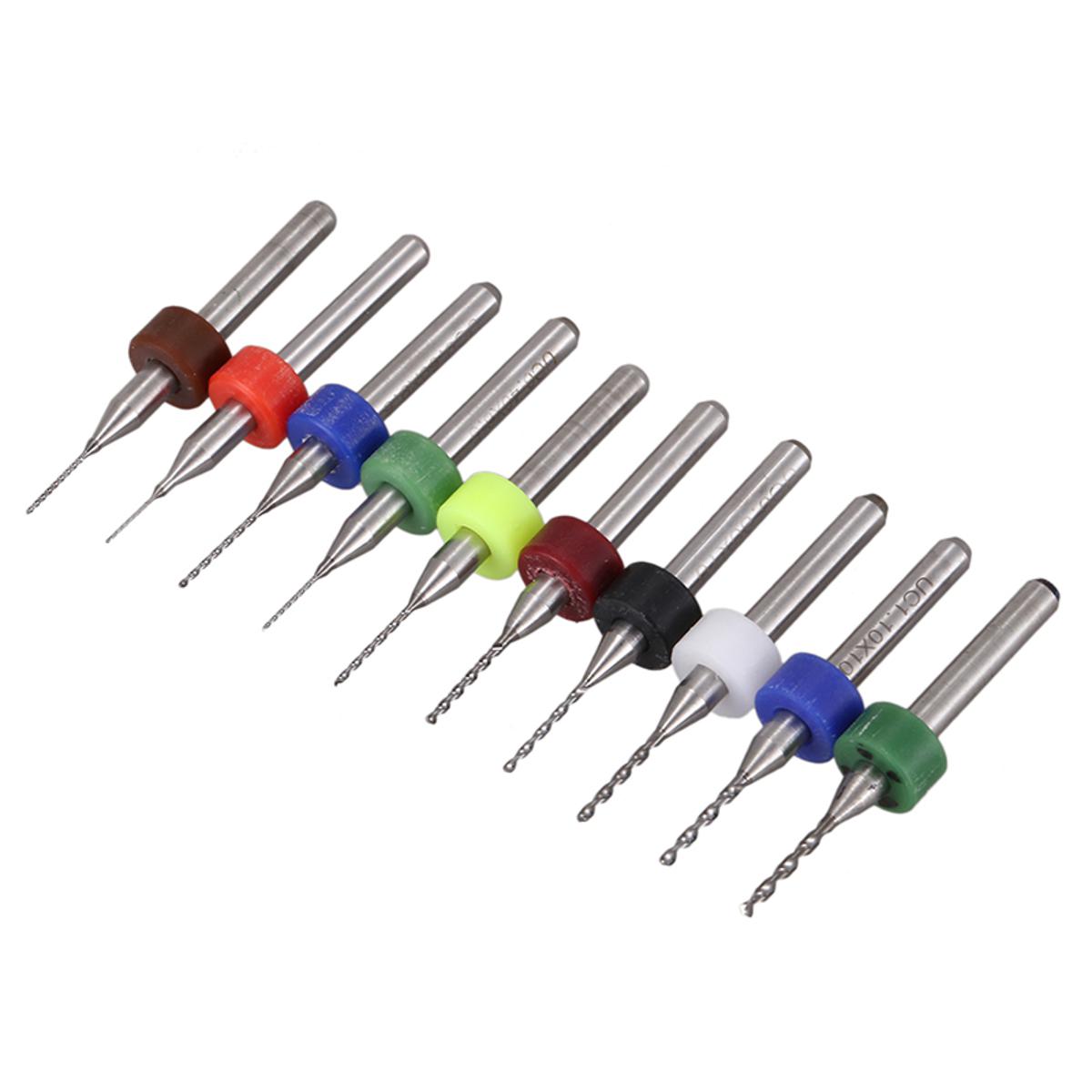 （New）Pack of 10 Caide ni Drill Bit CNC  (0.3-1.2mm)
