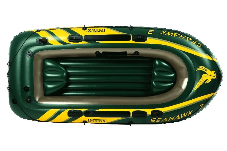 Intex Seahawk 2 Inflatable Boat Set + Oars/Pump/Motor Mount | 68347EP + 68624E. 