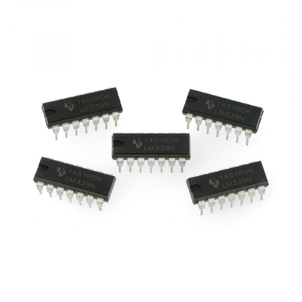 5Pcs- LM339N LM339 LM 339 Low Power Low Off-set Voltage Qu-ad Com-parator IC DIP 14 Pin Package LM339 Quad Differ-ential Com-parators IC Electrical Circuitry & Parts. 