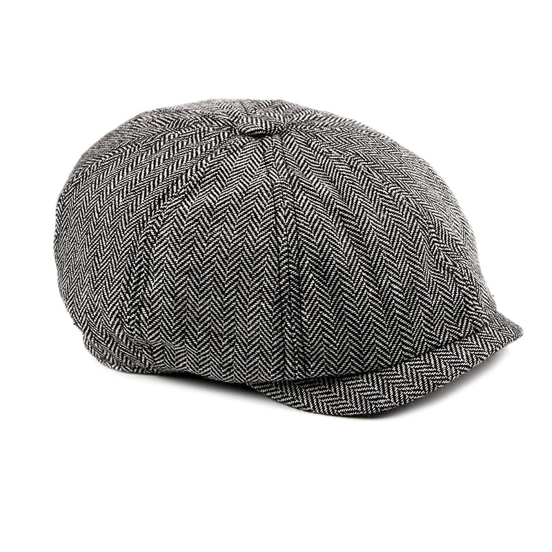 (New) sleepton Peaky Blinder good tweed mens berets cap for men casual caps fashion octagonal hat visors casquette