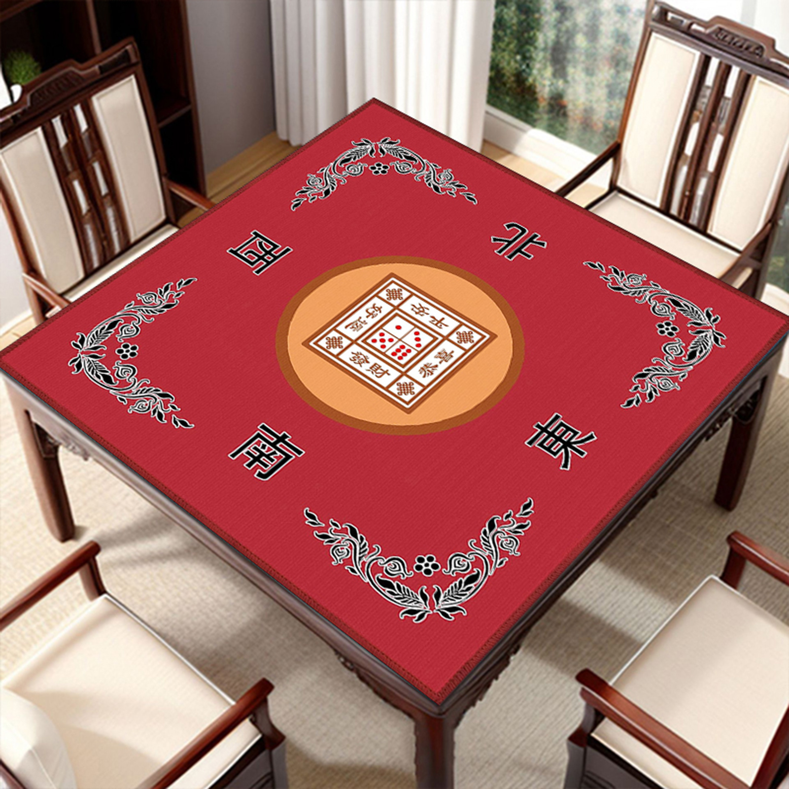 Epoch -slip le Mat -slip Noise Reduction Mahjong le Mat Square Playmat for Domino Mah Jongg Premium Board Game Cover for Gamers Foldable Gaming Pad. 