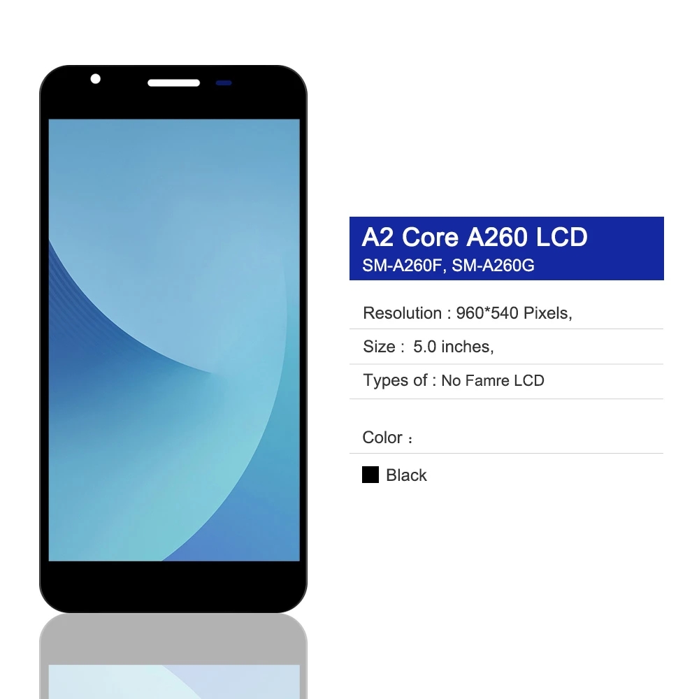 LCD No Frame For Samsung Galaxy A2 Core A260 SM-A260F A260G Display Touch Screen Digitizer Assembly Replacement Parts. 