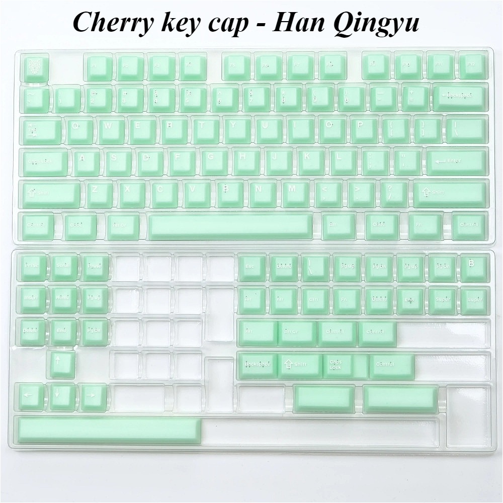White marble 114 keys, cherry, keyboard keycaps, custom keycaps, simple personalized keycaps, mechanical keyboard accessories. 