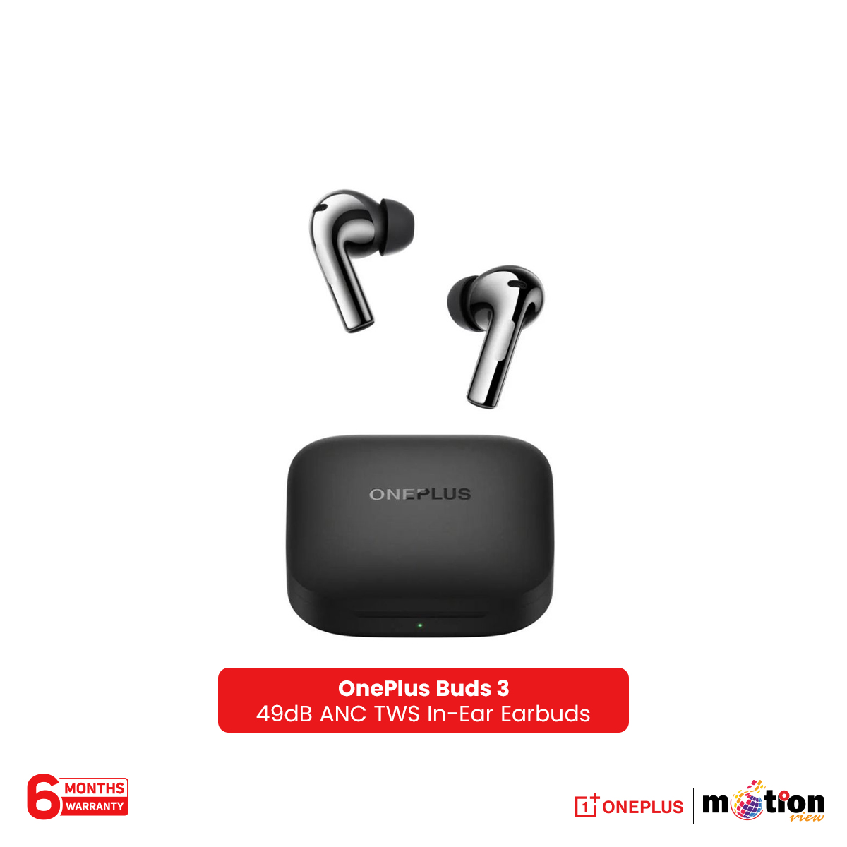 OnePlus Buds 3 Upto 49dB Noise Cancellation in Ear TWS Bluetooth Earbuds. 