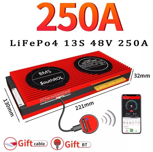 KOGEEK Daly Smart BMS LiFePo4 13S 48V 30A 40A 60A 80A 100A 120A 150A 200A 250A BMS. 