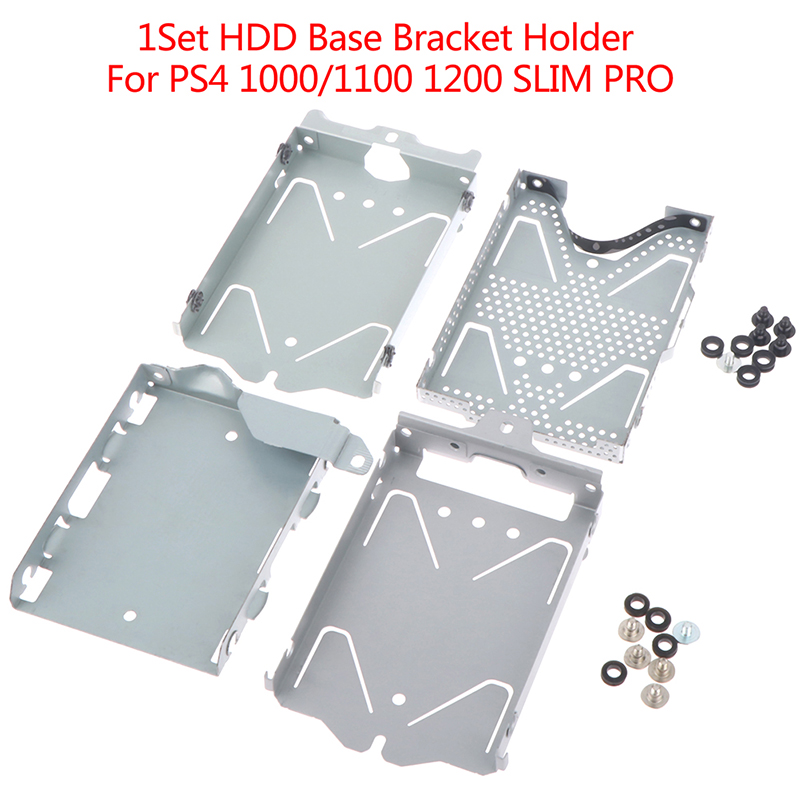 1Set Hard Disk Drive HDD Base Bracket Mounting Bracket Holder Frame with Screws For PS4 1000/1100 1200 SLIM PRO Console Tetuo. 