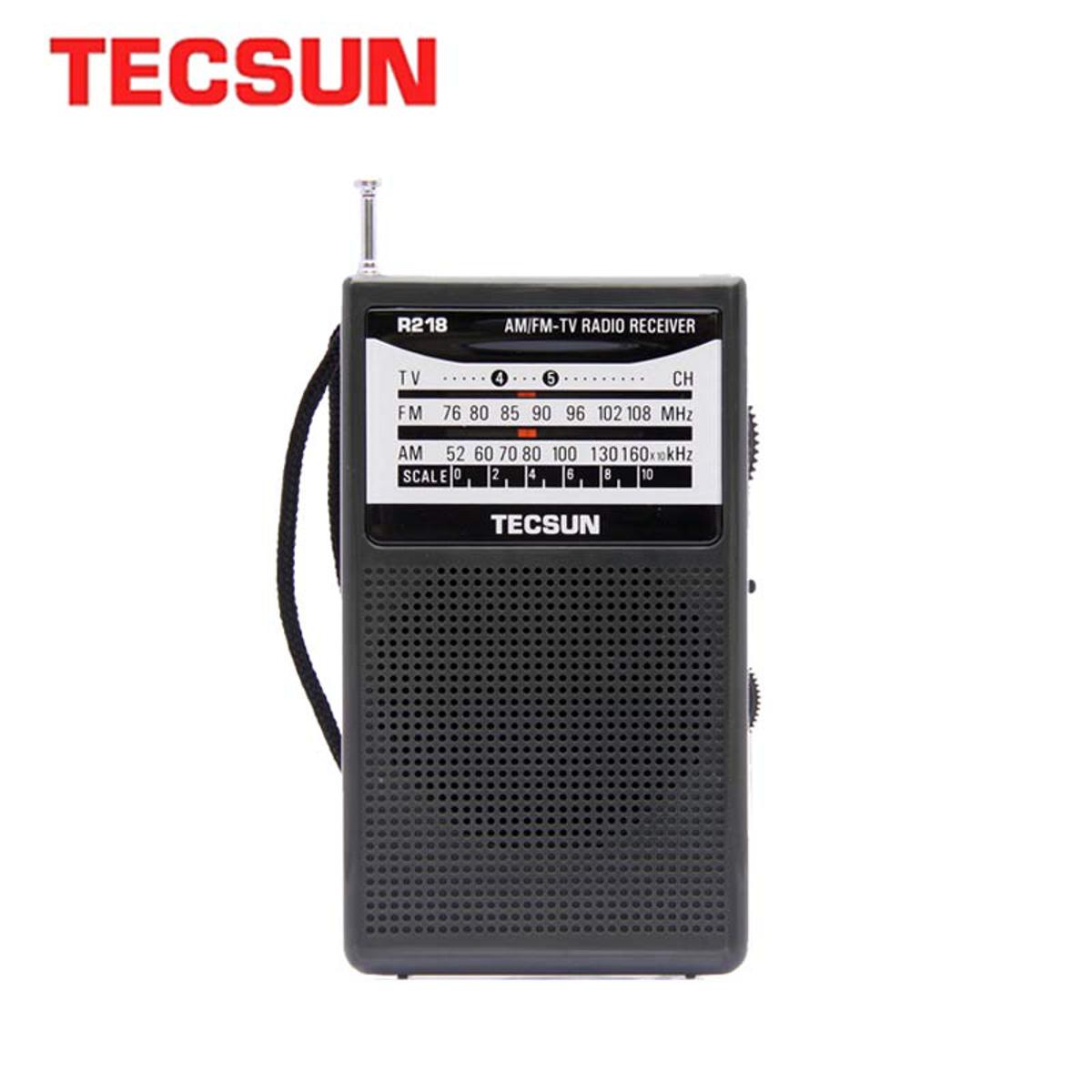 R-218 AM/FM/TV Radio Sound Pocket Receiver with Built-In Speaker Portable Radio FM:76.0-108.0MHz Internet Radio
