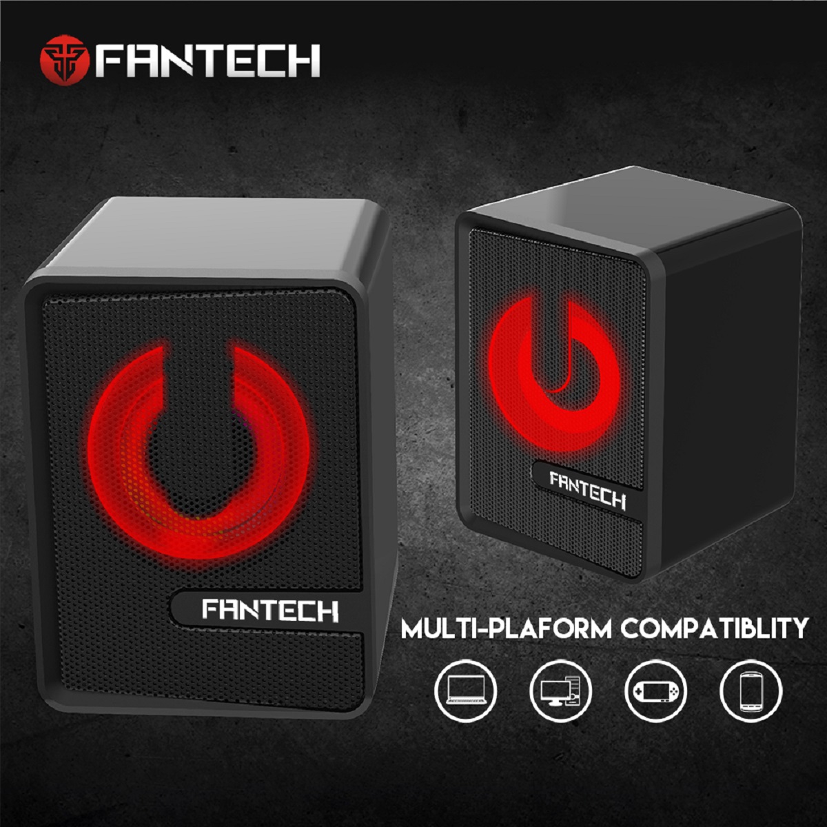 FANTECH GS203 USB Speaker Mini RGB Lighting Speaker - Speaker