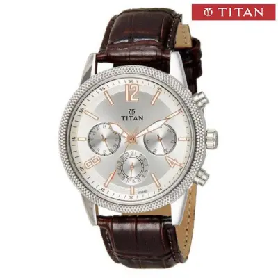 Titan 1734SL01 Neo Analog Silver Dial Men s Watch