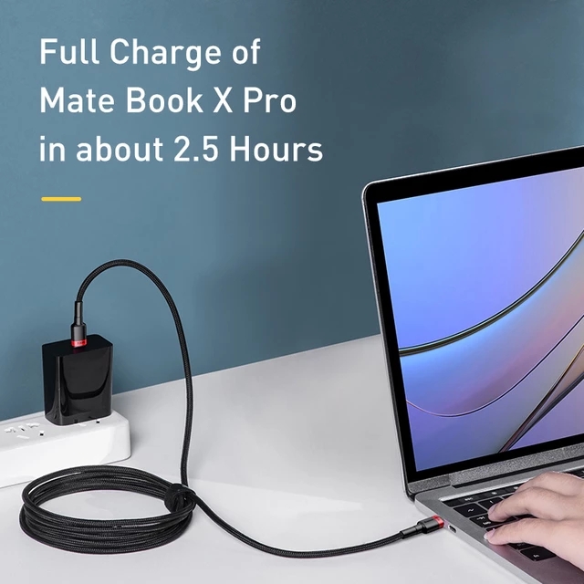 Baseus 100W Fast Charger Cord USB-C Type-c Cable. 
