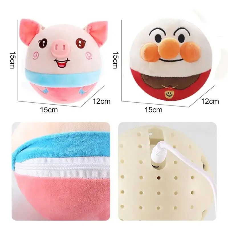 Active Moving Pet Plush Toy Interactive Dog Toy Monster Active Ball Squeaky Moving Ball for Small Medium Dogs to Chase Self Play. 