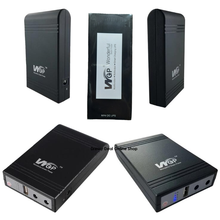 Mini UPS DC UPS 5V-9V-12V Volt Output for Router, Onu, CC Camera. 