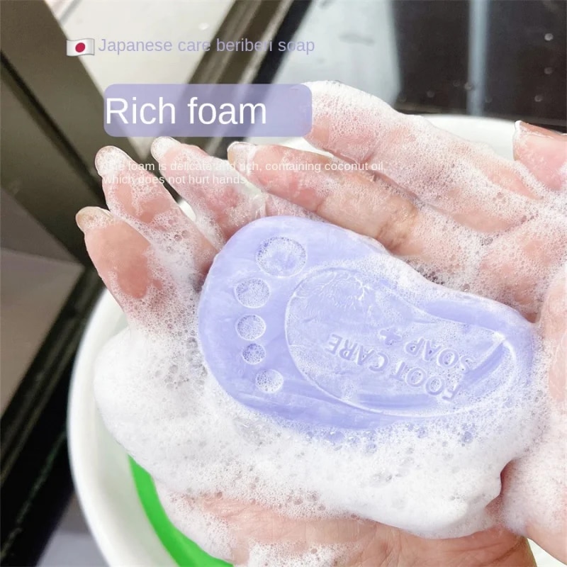 Care Beriberi Antiitching Get Rid of Odor Antiperspirant Water Bubble Peeling for Foot Perspiration Bar Soap. 