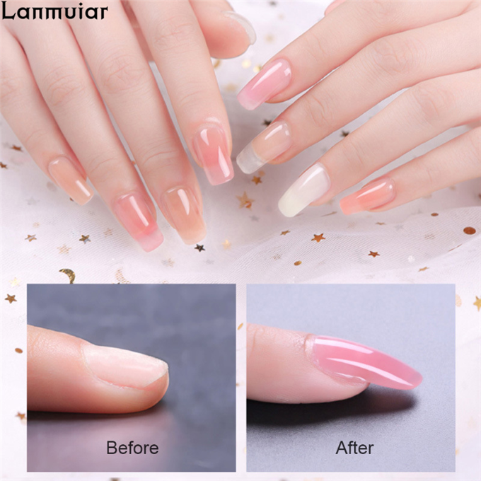 Lanmuiar 11pcs set 3 Color Polygel Nail Kit Nail Builder Kit Nail Extension Kit with UV Lamp Top Coat Base Coat All-in-One for Nail Starter Different Nail Art Ideas DIY Home Manicure. 