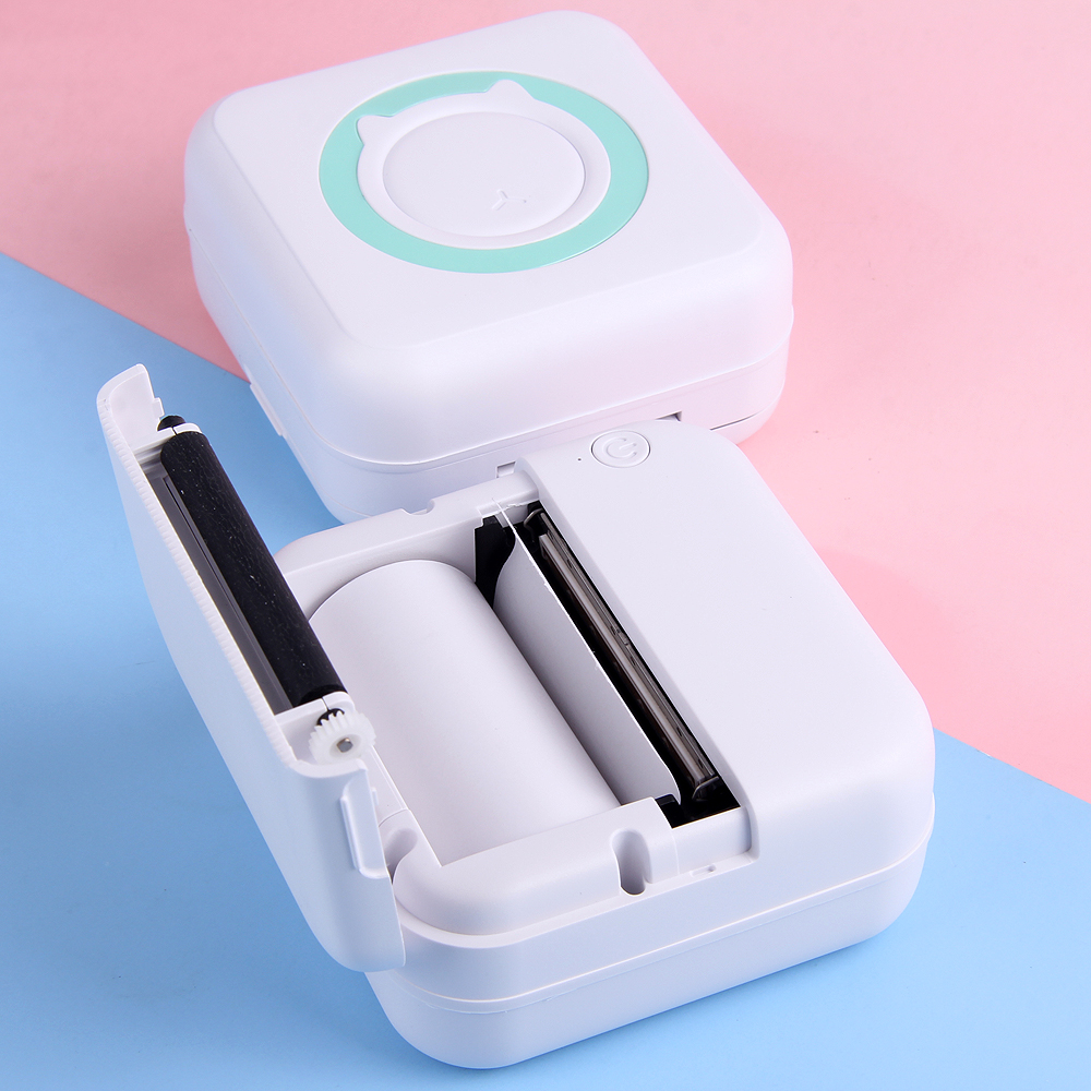 Mini Printer Portable Thermal Stickers Paper Inkless Bluetooth Wireless Impresora Android IOS Portable Label Printer. 