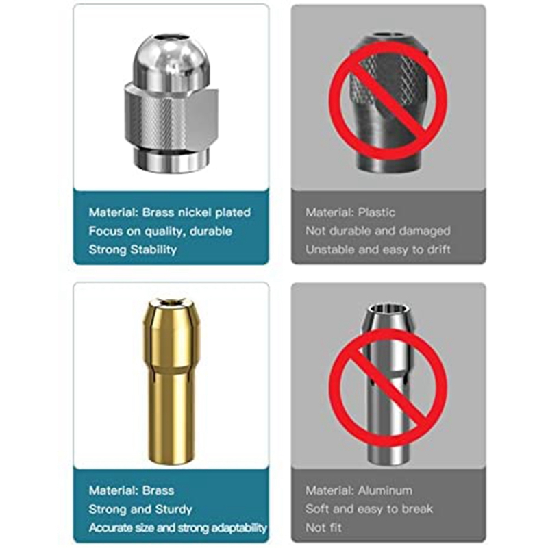 10Pcs Brass Collet for Dremel,Replacement 4485 Quick Change Rotary. 