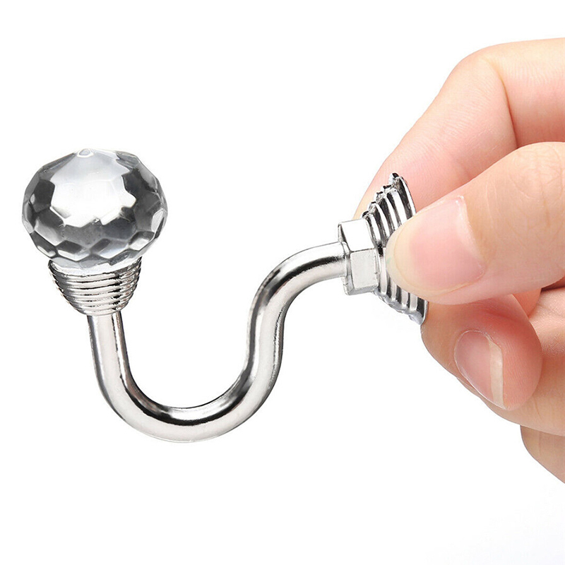 2x Crystal Curtain Holdback Hanger Wall Tie Backs Hooks Holder Curtain Tie Back ANLAN. 