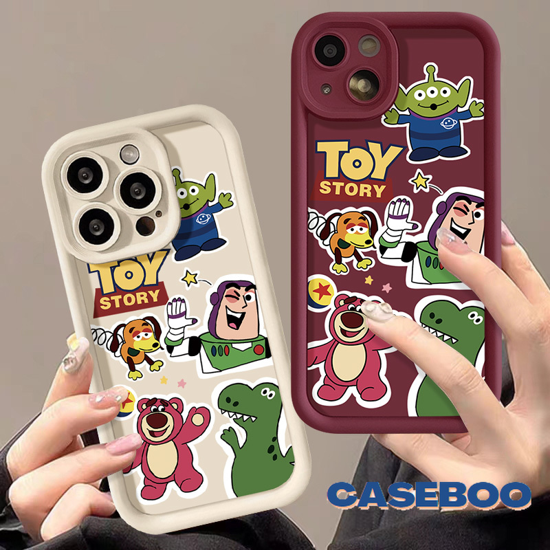 Toy Story Dog Little Crocodile Bear Lotso Soft Angel Eyes Phone Case Compatible for IPhone 11 15 7Plus 13 14 12 Pro Max XR 6S 7 6 8 Plus XS MAX X SE 2020 Anime Cover. 