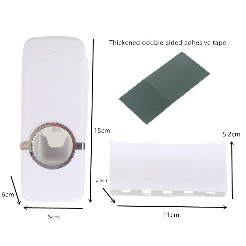 Automatic Toothpaste Dispenser And Brush Holder Set. 