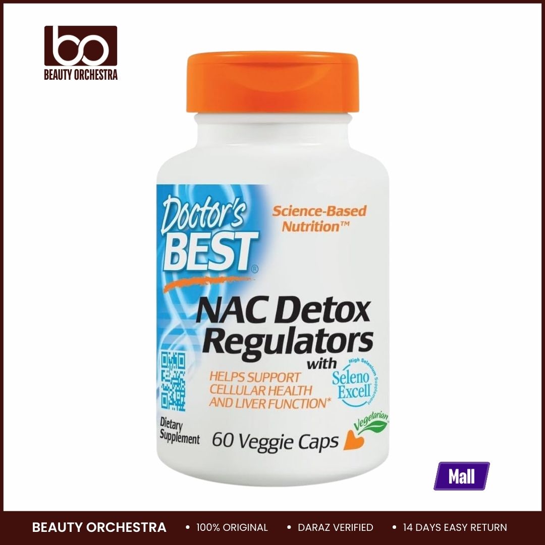 Doctor's Best NAC Detox Regulators with Seleno Excell Non-GMO Vegetarian Gluten Free Soy Free 60 Veggie Caps