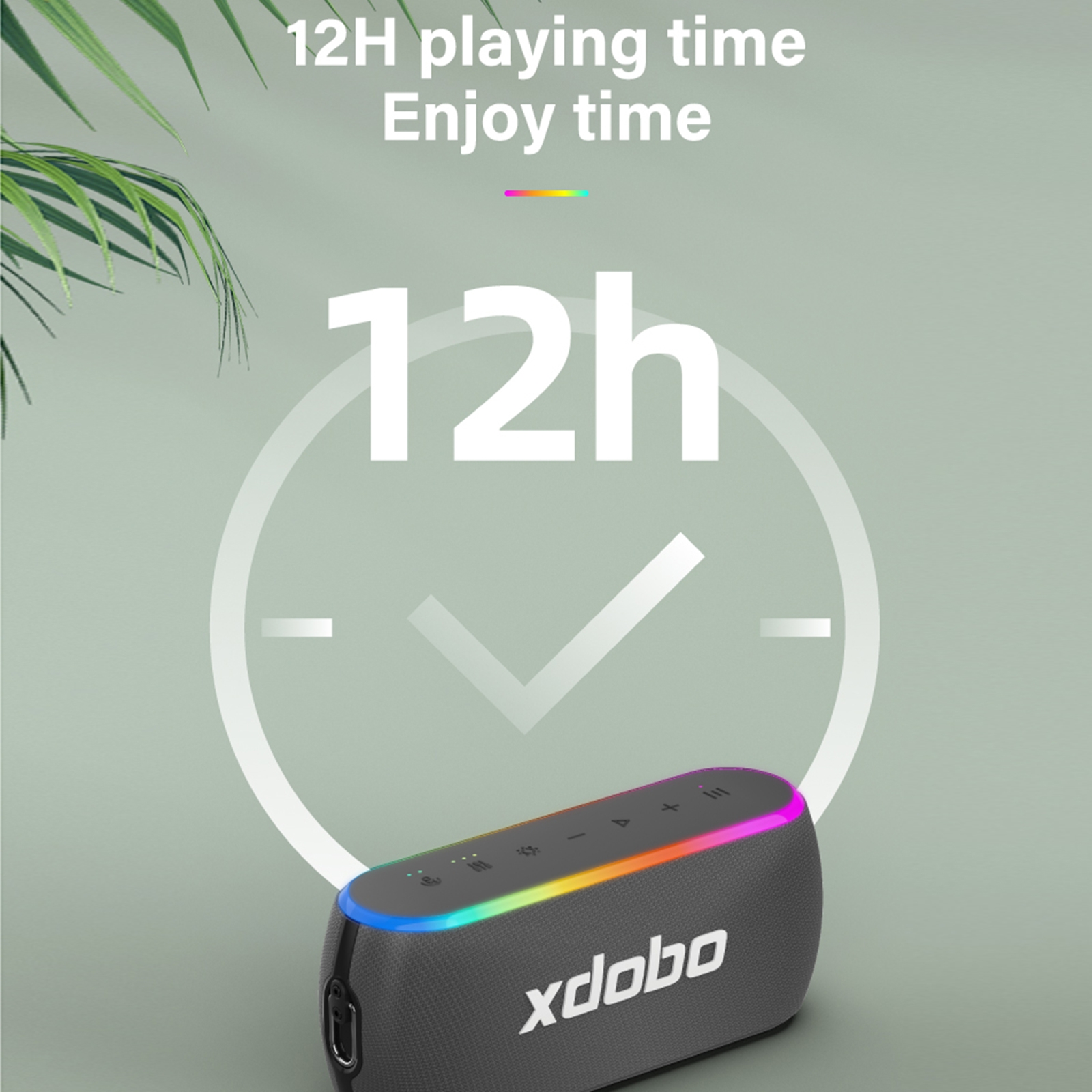 Xdobo X8 III BT5.3 IPX7 Wireless Speaker with RGB Light, Support Bluetooth/TF Card/USB/AUX. 