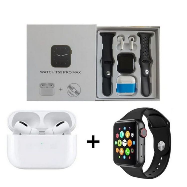 T55 PRO MAX Smart Watch With bluetooth Headphone