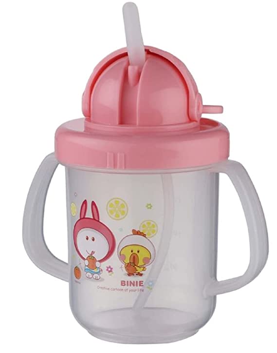 200ML Premium Quality Unbreakable Plastic Baby Straw Sippy Bottle