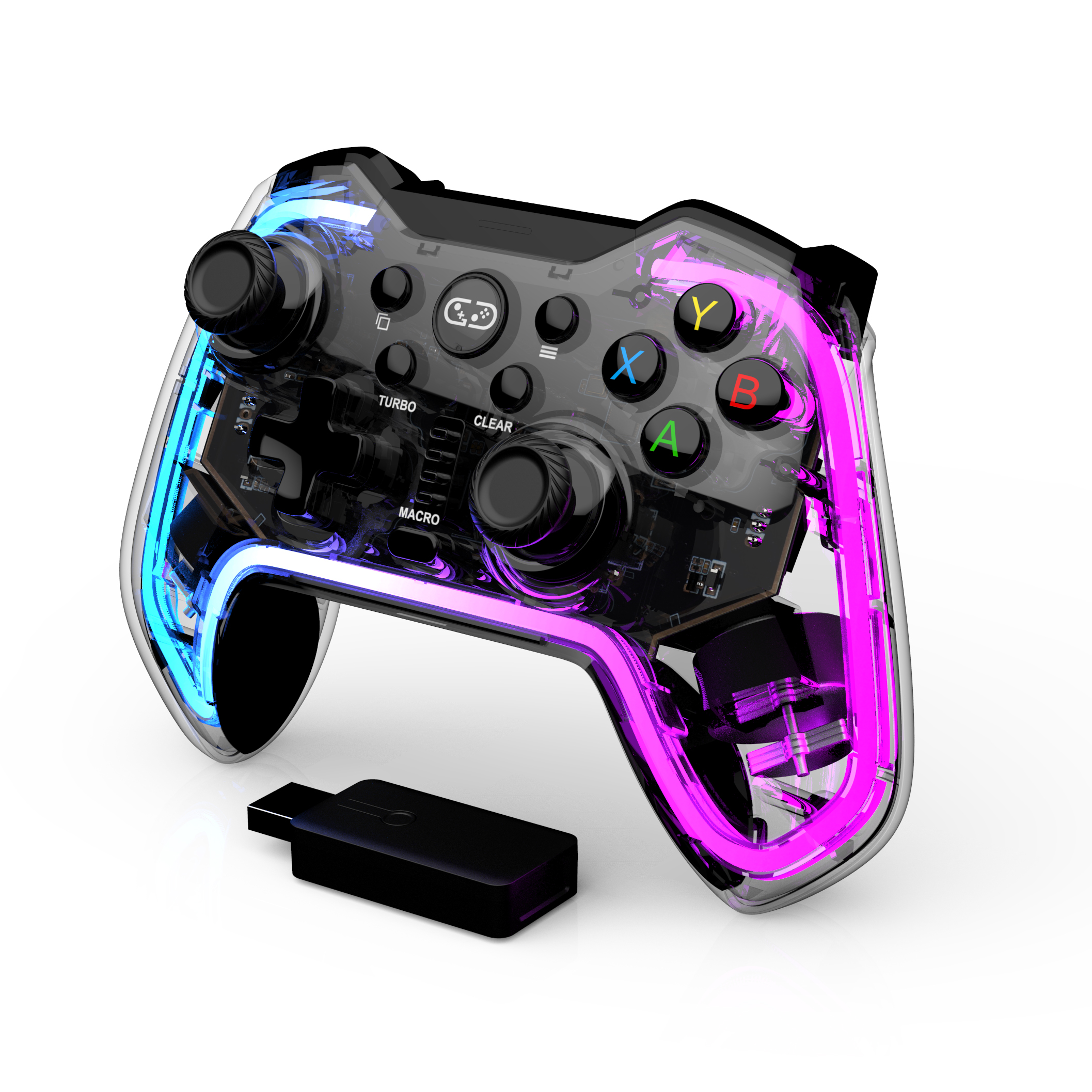 2.4G Wireless Gamepad For Xbox One Six Axis Vibration with Turbo Game Controller with Receiver for PC/Xbox One Series X/S. 
