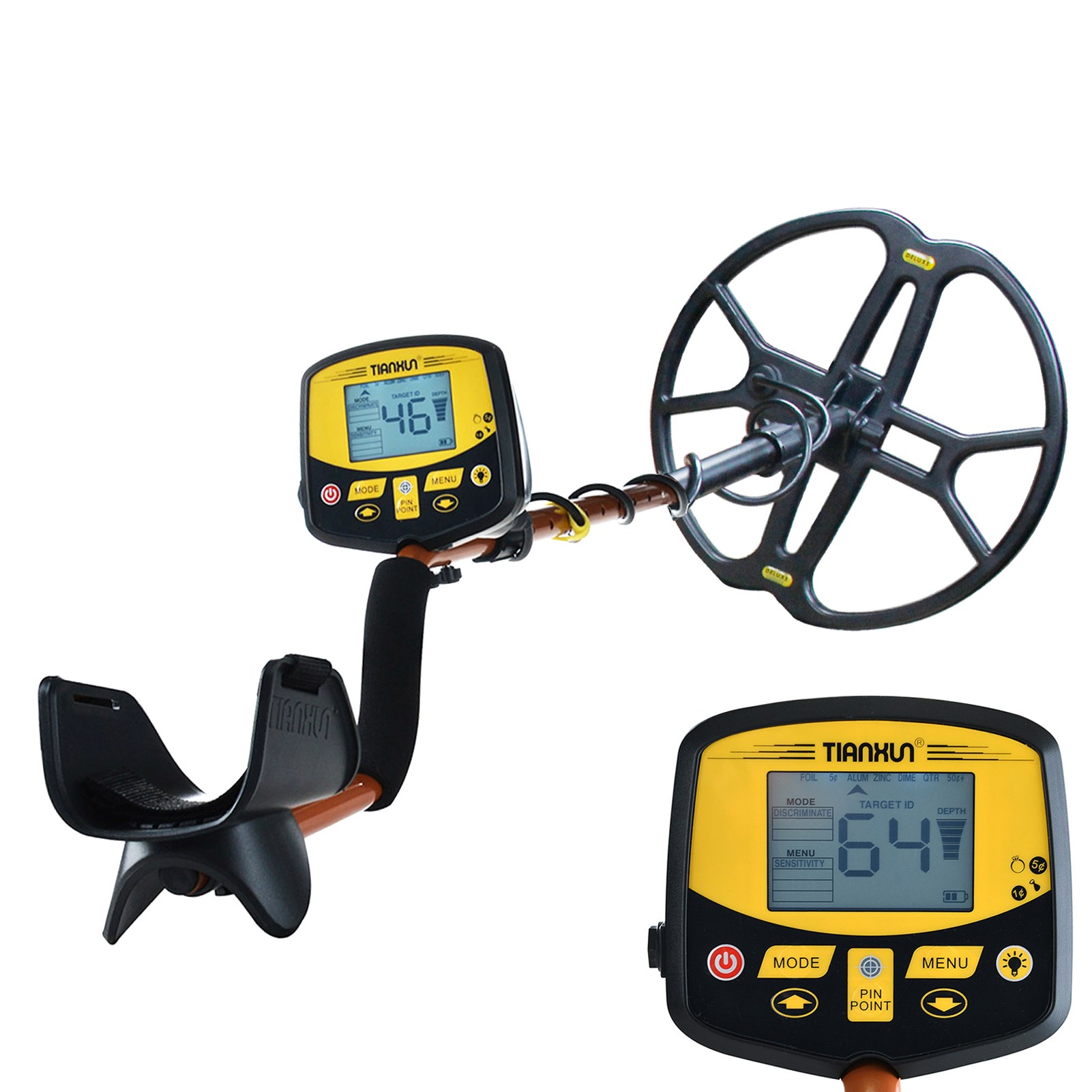 TIANXUN TX-950 Dis-cover Pro LCD Display Screen Handheld Me-tal Detector Easy Installation High Sensitivity High Accuracy Me-tal Detecting Tool Jewe-lry Treasure Underground G-old-Me-tal Finder Pinpointer for Adults and Kids