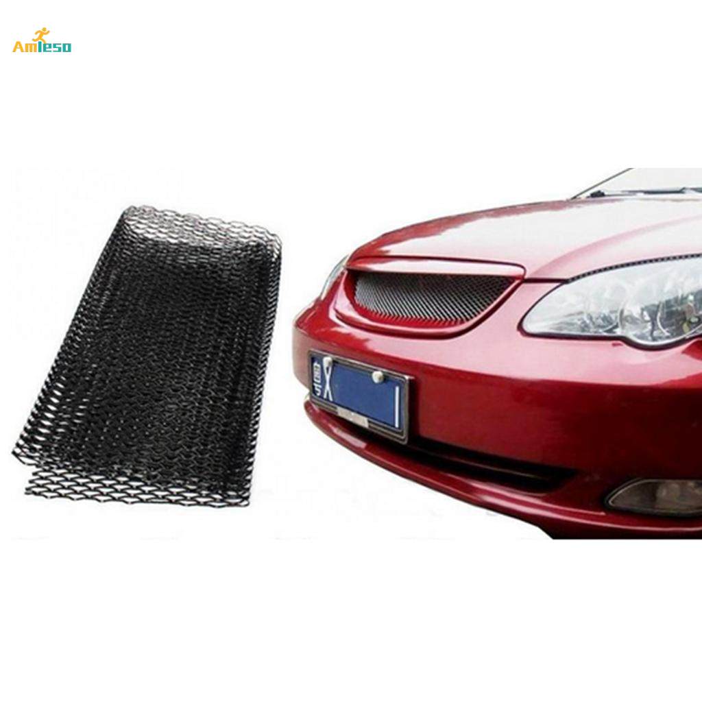 40x13" Automotive Car Black Grille Mesh Net Sheet 8x16mm Rhombus Shape Grill