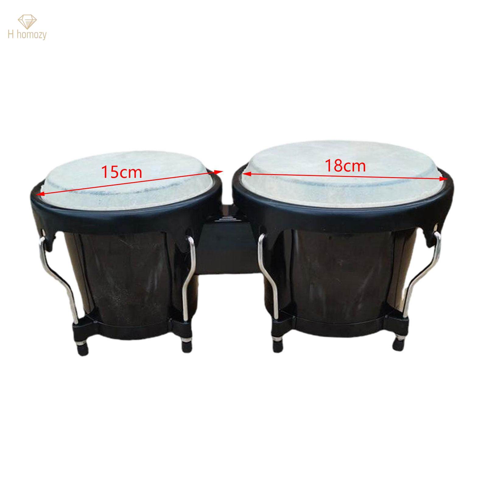 Bongo Drum Set Transparent Bongo Drums 6'' and 7'' Tunable Quality Bongo Drum for. 