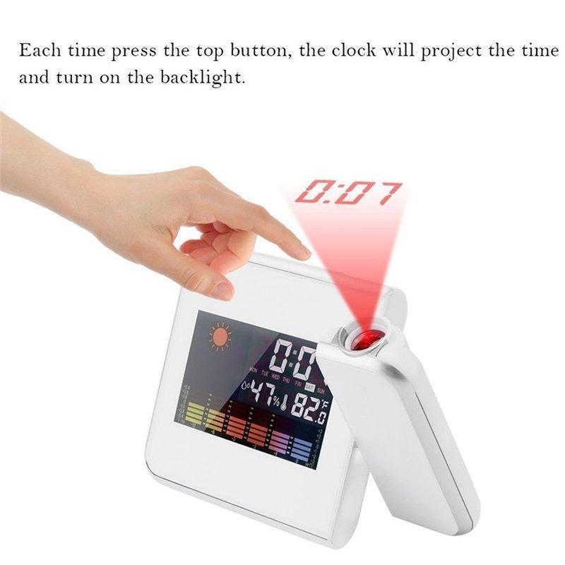 Digital projection alarm clock weather station with temperature thermometer new. 