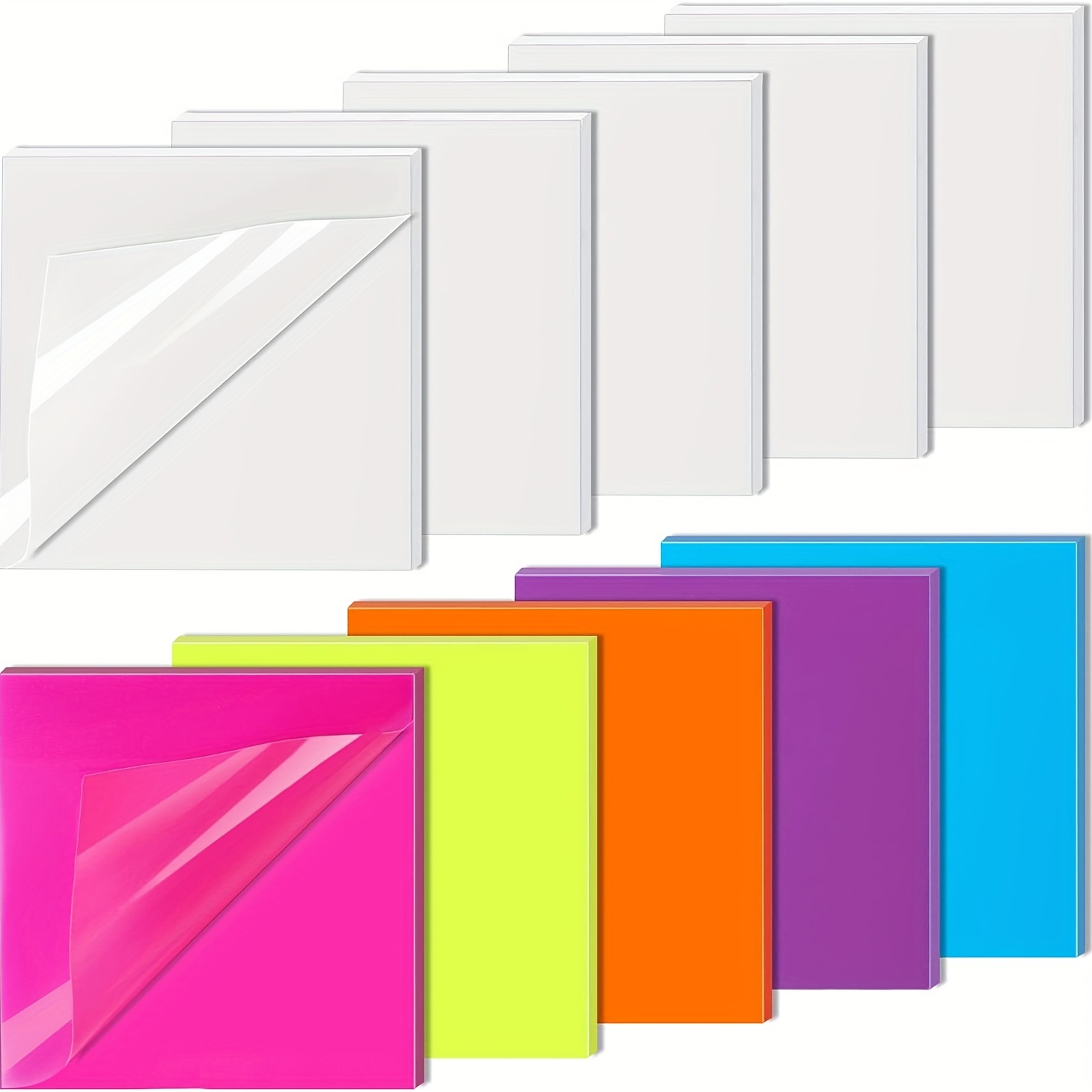 Sticky notes are used for books 3 inches, transparent 0 packs, 3X transparent sticky notes 1 book annotation, invisible, self-adhesive 500 sheets